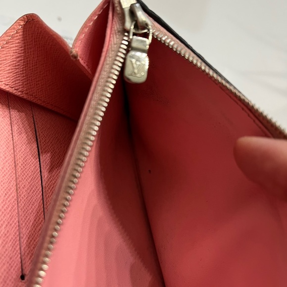 Pink Epi leather chain flower print twist wallet on chain silver hardware - Picture 5 of 16